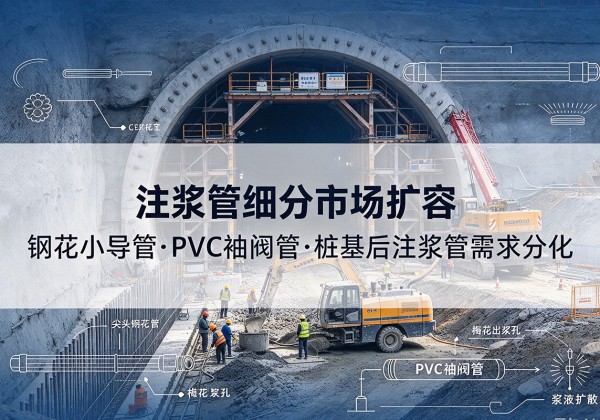子洲注浆管细分市场扩容，隧道钢花小导管、PVC 袖阀管、桩基后注浆管需求分化